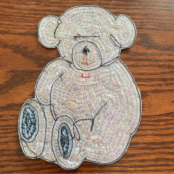 Vintage | Teddy Bear Sequin Patch Embellishment Brown - Picture 2 of 6